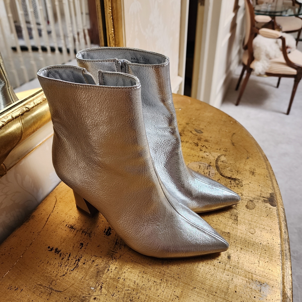 Silver Ankle Boots - Picture 2 of 4